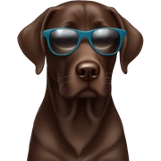 Chocolate lab in sunglasses sticker