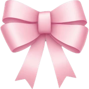 light pink ribbon bow sticker