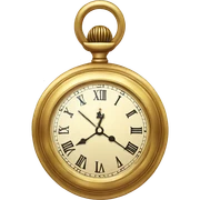 Golden pocket watch sticker
