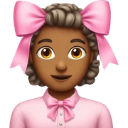 one pink bow sticker