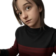 realistic portrait of girl sticker