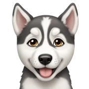 Husky puppy sticker