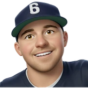 smiling boy in baseball cap sticker