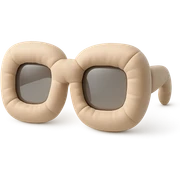 cushion style sunglasses, plush and rounded, cute sticker