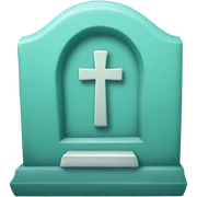 Light teal tombstone  sticker