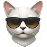Cat with sunglasses sticker