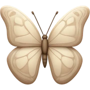 beige butterfly sticker