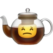 Glass tea pot sticker