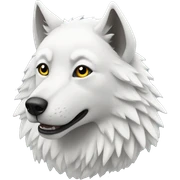 White winged wolf sticker