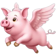 flying pig sticker