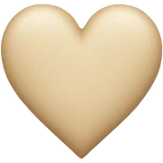 Beige heart sticker