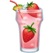 Tropical drink with strawberry’s and ice  sticker