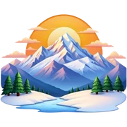 sunrise mountains sticker
