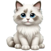 Ragdoll kitten sitting sticker