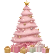 pink christmas sticker