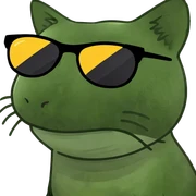 Cat with sunglasses sticker
