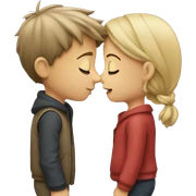 Boy kiss girl sticker