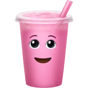 Pink ice coffee sticker