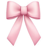 light pink ribbon bow sticker