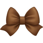 Brown bow sticker