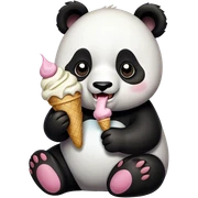 Panda rating ice cream sticker