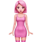 Pink mini tight dress sticker