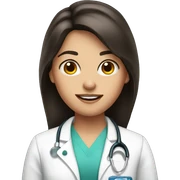 doctor dentist brunette sticker