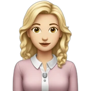 White girl in collar sticker
