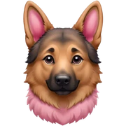 German Shepherd Rose pink  sticker