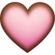 Pink brown ombré heart sticker