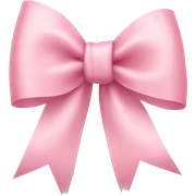 light pink ribbon bow sticker