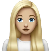 Blonde hair girl blue eyes sticker