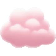pastel pink cloud sticker