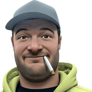 smoking portrait of a man sticker