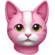 Pink cat sticker