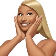 smiling blonde girl with long hair sticker