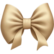 Beige bow sticker