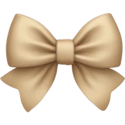 Beige bow sticker