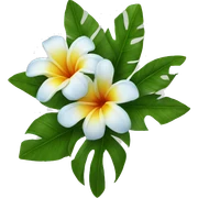 Tropical flower sticker