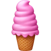 Pink ice cream sticker