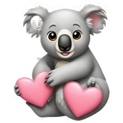 koala con corazones sticker