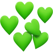 Green heart sticker