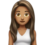 tanned girl with long brunette hair sticker