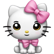 hello kitty with pink bow sticker