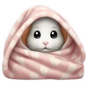 Bunny in blanket sticker