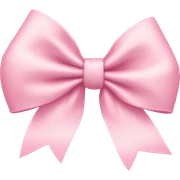 A light pink bow sticker