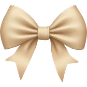 Beige bow sticker