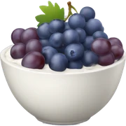 yoghurt bowl with grapes and blueberries sticker
