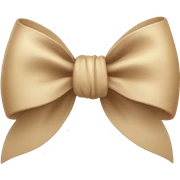 Beige bow sticker