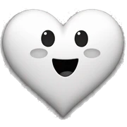 Black and white heart sticker